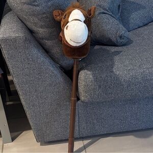 Brown Plush Horse Stick Toy